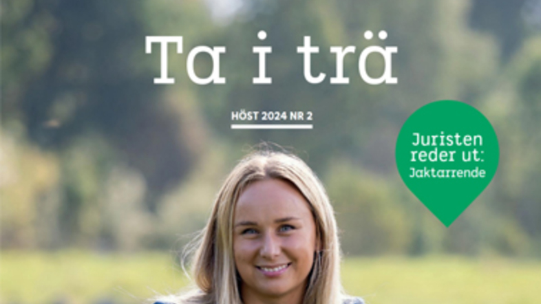 Tidningsomslaget på "Ta i trä" för hösten 2024.
