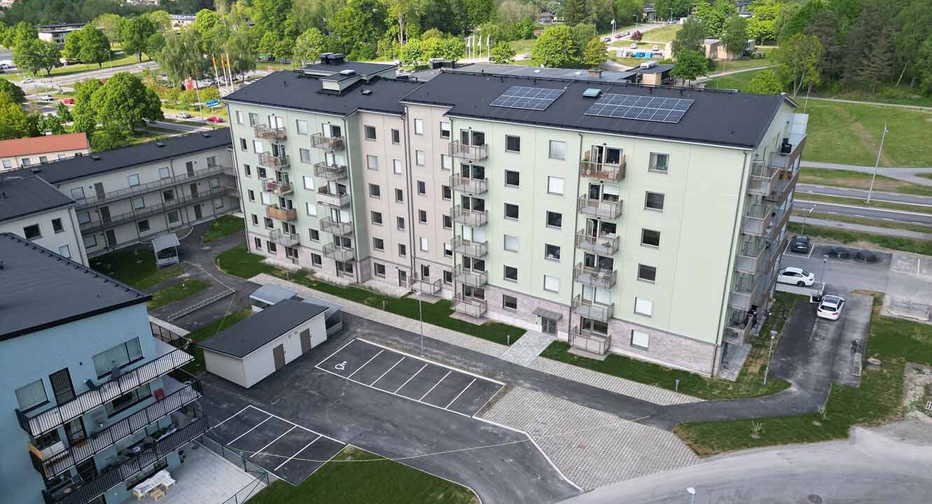 Yteffektiva lägenheter i sex våningar