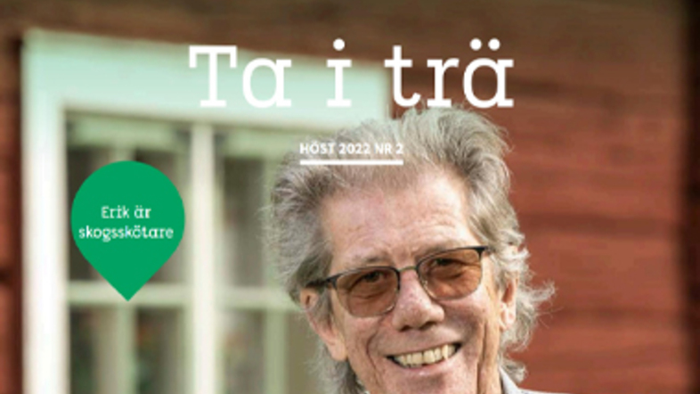 Tidningsomslaget på "Ta i trä" för hösten 2022.