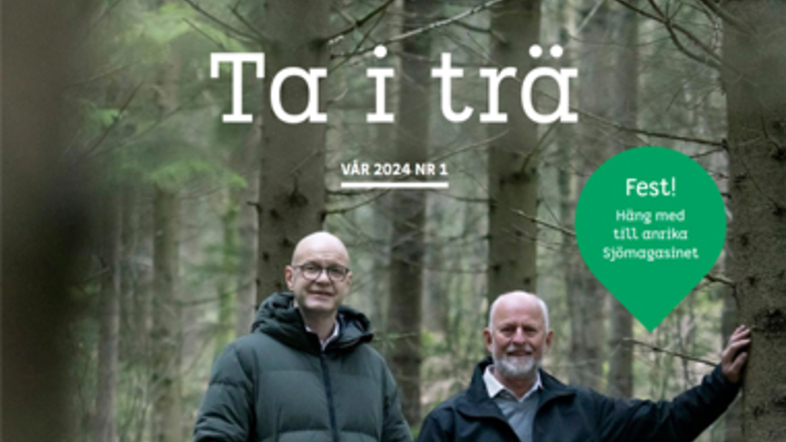 Tidningsomslaget på "Ta i trä" för våren 2024.